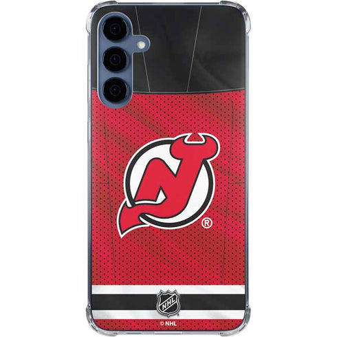 NHL New Jersey Devils Home Jersey Galaxy S24 Clear Case