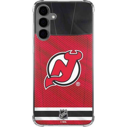 NHL New Jersey Devils Home Jersey Galaxy S24 Plus Clear Case