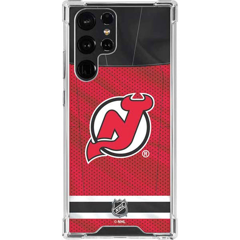 NHL New Jersey Devils Home Jersey Galaxy S24 Ultra Clear Case