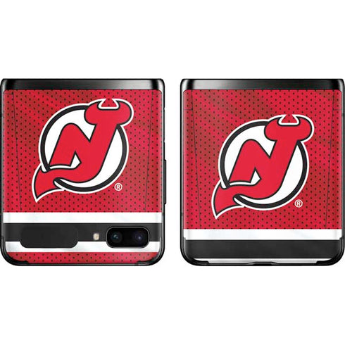 NHL New Jersey Devils Home Jersey Galaxy Z Flip Skin