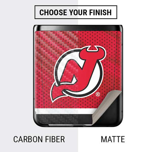 NHL New Jersey Devils Home Jersey Galaxy Z Flip Skin