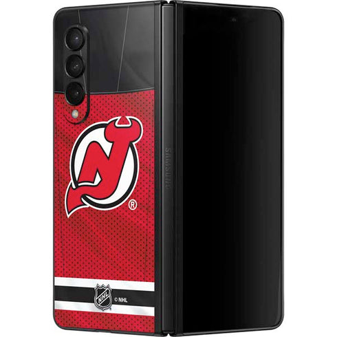 NHL New Jersey Devils Home Jersey Galaxy Z Fold3 5G Skin