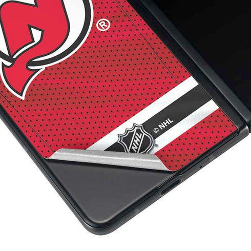 NHL New Jersey Devils Home Jersey Galaxy Z Fold4 5G Skin