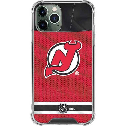 NHL New Jersey Devils Home Jersey iPhone 12 Pro Clear Case