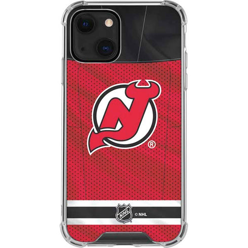 NHL New Jersey Devils Home Jersey iPhone 14 Plus Clear Case