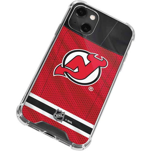 NHL New Jersey Devils Home Jersey iPhone 14 Plus Clear Case