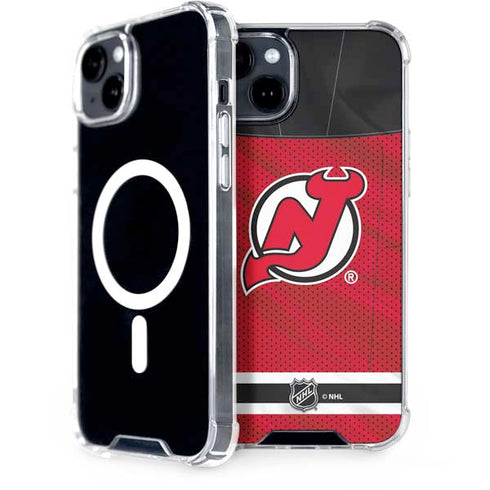 NHL New Jersey Devils Home Jersey iPhone 15 Plus MagSafe Case
