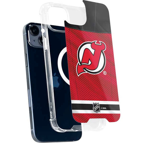NHL New Jersey Devils Home Jersey iPhone 15 Plus MagSafe Case