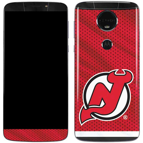 NHL New Jersey Devils Home Jersey Moto E5 Plus Skin