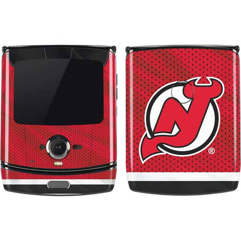 NHL New Jersey Devils Home Jersey Motorola RAZR Skin