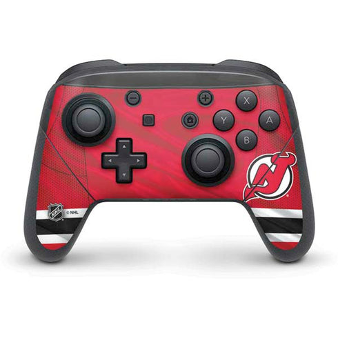 NHL New Jersey Devils Home Jersey Nintendo Switch Pro Controller Skin
