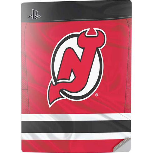 NHL New Jersey Devils Home Jersey PS5 Digital Edition Console Skin