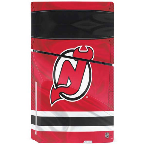 NHL New Jersey Devils Home Jersey PS5 Slim Disk Console Skin