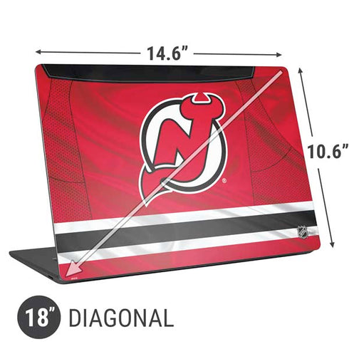 NHL New Jersey Devils Home Jersey Universal Laptop 18in (14.6 x 10.6in) Skin