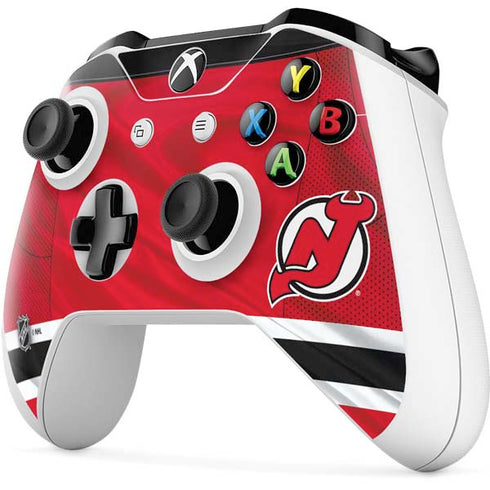 NHL New Jersey Devils Home Jersey Xbox One S Controller Skin