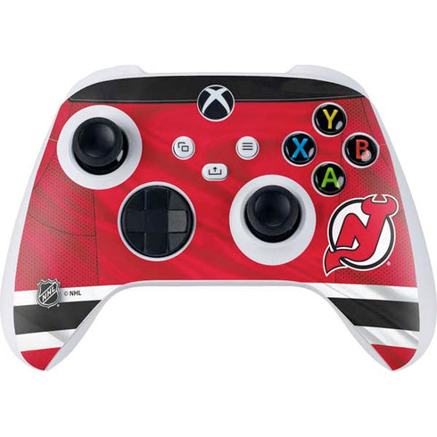 NHL New Jersey Devils Home Jersey Xbox Series S Controller Skin