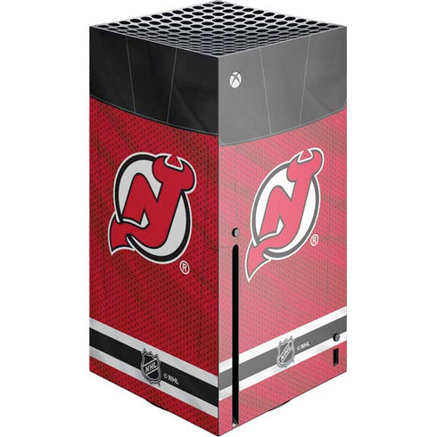 NHL New Jersey Devils Home Jersey Xbox Series X Console Skin