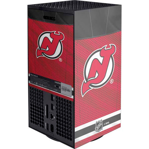 NHL New Jersey Devils Home Jersey Xbox Series X Console Skin