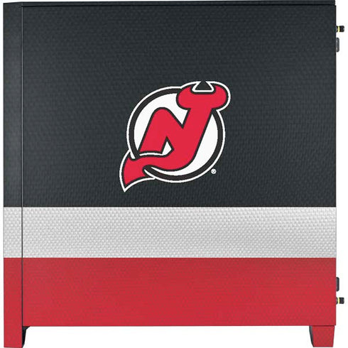 NHL New Jersey Devils Jersey Corsair 4000D Tempered Glass Mid-Tower ATX Case Skin