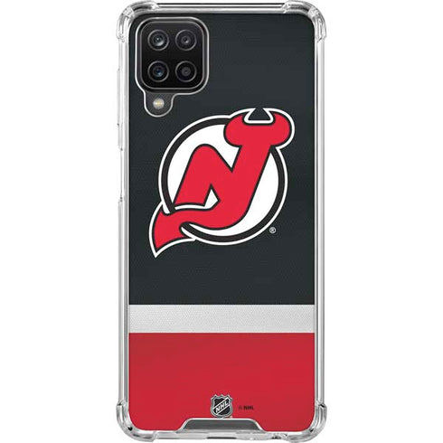 NHL New Jersey Devils Jersey Galaxy A12 Clear Case