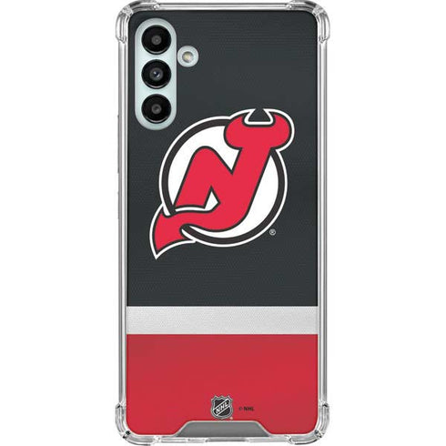NHL New Jersey Devils Jersey Galaxy A13 5G Clear Case