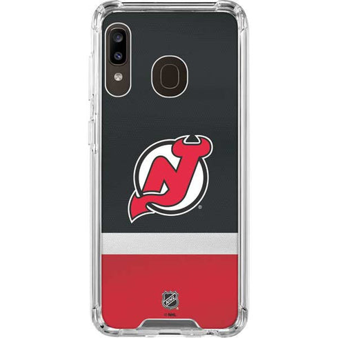 NHL New Jersey Devils Jersey Galaxy A30 Clear Case