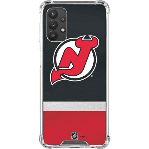 NHL New Jersey Devils Jersey Galaxy A32 5G Clear Case