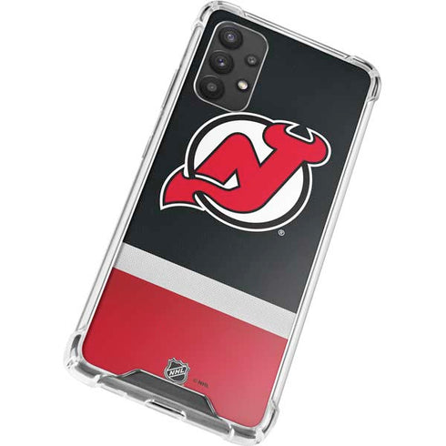 NHL New Jersey Devils Jersey Galaxy A32 5G Clear Case