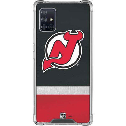 NHL New Jersey Devils Jersey Galaxy A51 5G Clear Case