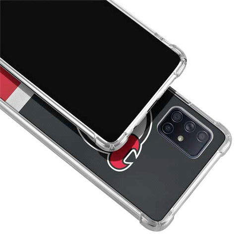 NHL New Jersey Devils Jersey Galaxy A51 5G Clear Case