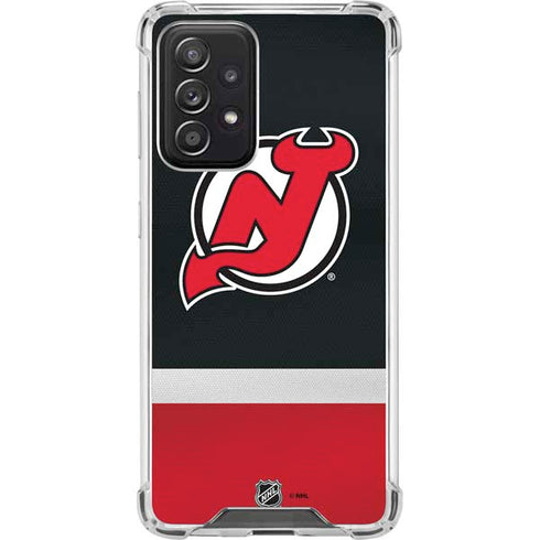 NHL New Jersey Devils Jersey Galaxy A52 5G Clear Case