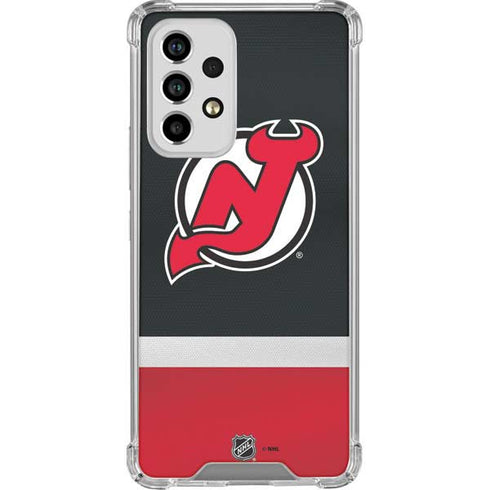 NHL New Jersey Devils Jersey Galaxy A53 5G Clear Case
