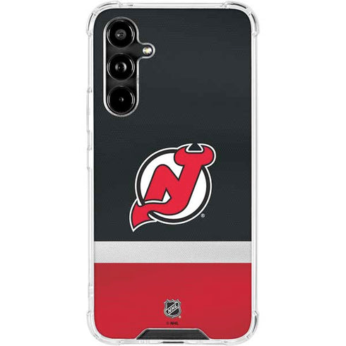 NHL New Jersey Devils Jersey Galaxy A54 5G Clear Case