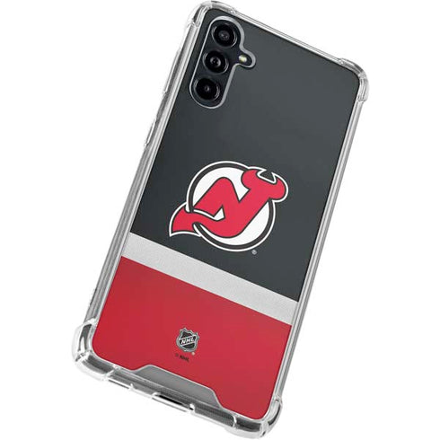 NHL New Jersey Devils Jersey Galaxy A54 5G Clear Case