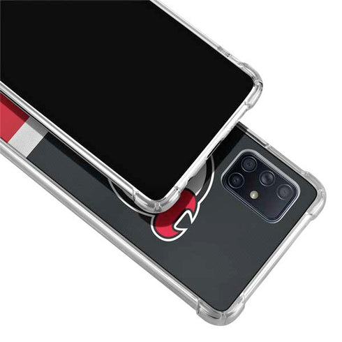 NHL New Jersey Devils Jersey Galaxy A71 5G Clear Case