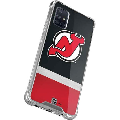 NHL New Jersey Devils Jersey Galaxy A71 5G Clear Case