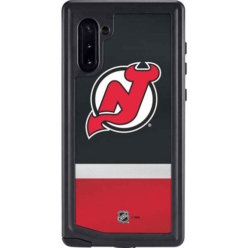 NHL New Jersey Devils Jersey Galaxy Note 10 Waterproof Case