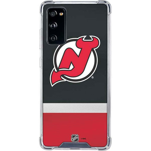 NHL New Jersey Devils Jersey Galaxy S20 FE Clear Case