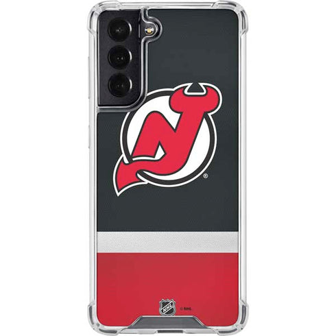 NHL New Jersey Devils Jersey Galaxy S22 Clear Case