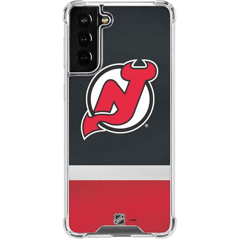 NHL New Jersey Devils Jersey Galaxy S22 Plus Clear Case