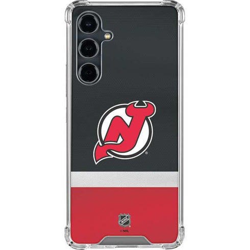 NHL New Jersey Devils Jersey Galaxy S23 FE Clear Case