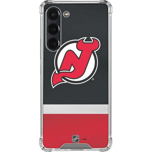 NHL New Jersey Devils Jersey Galaxy S23 Plus Clear Case