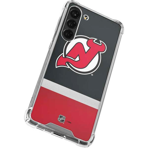 NHL New Jersey Devils Jersey Galaxy S23 Plus Clear Case