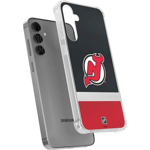 NHL New Jersey Devils Jersey Galaxy S24 Plus Clear Case