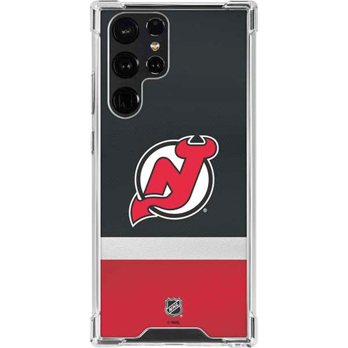 NHL New Jersey Devils Jersey Galaxy S24 Ultra Clear Case