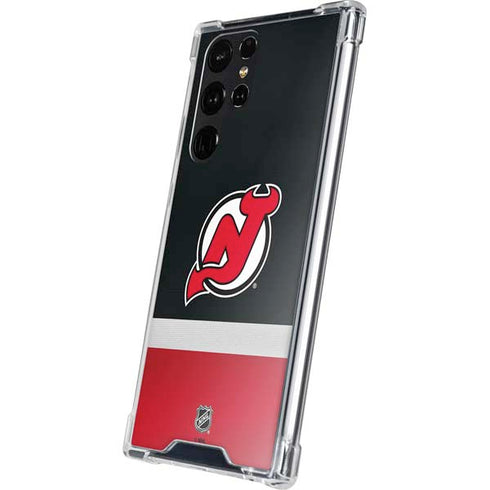 NHL New Jersey Devils Jersey Galaxy S24 Ultra Clear Case