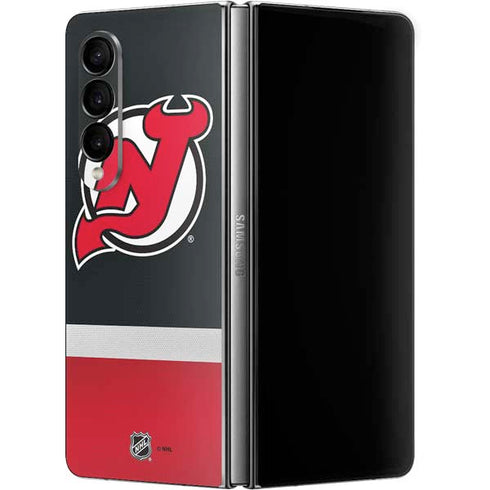 NHL New Jersey Devils Jersey Galaxy Z Fold4 5G Skin