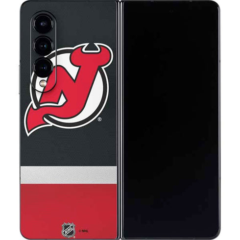 NHL New Jersey Devils Jersey Galaxy Z Fold4 5G Skin