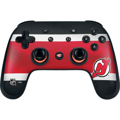 NHL New Jersey Devils Jersey Google Stadia Controller Skin