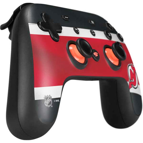 NHL New Jersey Devils Jersey Google Stadia Controller Skin